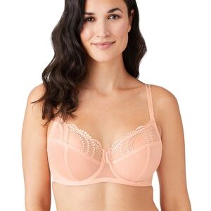 Wacoal Evocative Edge Bra and Panty Set in Peach Parfait Bra 42G/Panty 8/XL NWOT